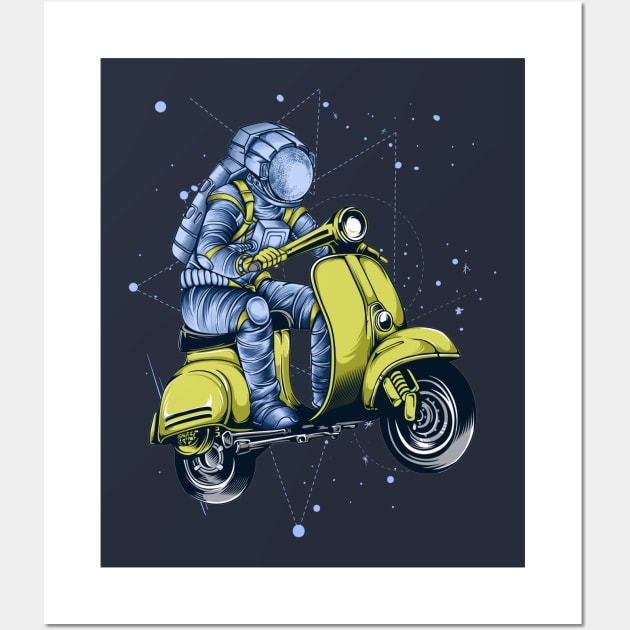 Space Vespa Wall Art by AdriaStore1